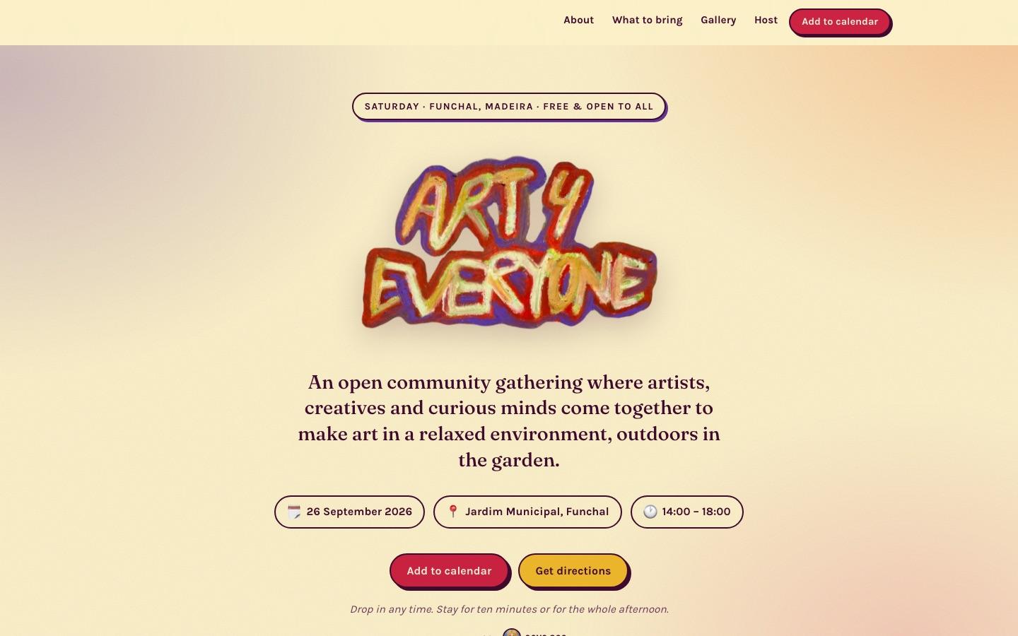Art 4 Everyone: Event website